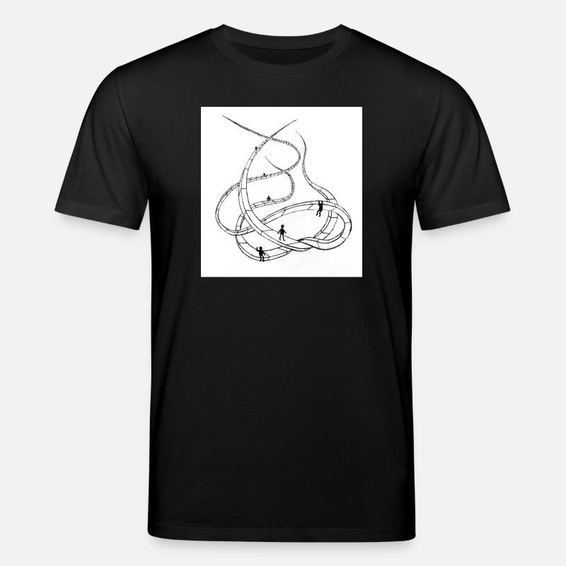 Multi-layered looping paths - Stanley/Stella CREATOR Unisex Organic T-Shirt - black