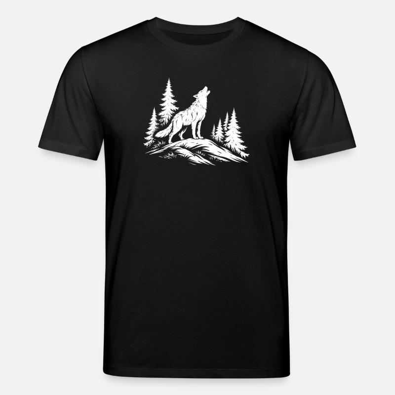 Heulender Wolf - Stanley/Stella Unisex Bio-T-Shirt CREATOR  - Schwarz