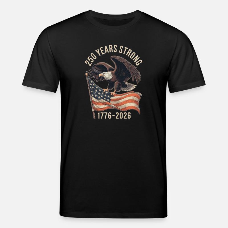 250 ans de force 1776–2026 - T-shirt bio CREATOR Stanley/Stella Unisexe - noir