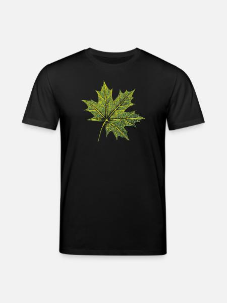 Maple Leaf - Forest & Nature BOTANIK - Stanley/Stella CREATOR Unisex Organic T-Shirt - black