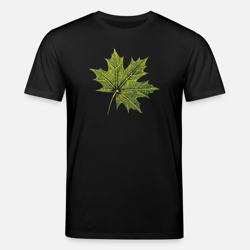 Maple Leaf - Forest & Nature BOTANIK - Stanley/Stella CREATOR Unisex Organic T-Shirt - black