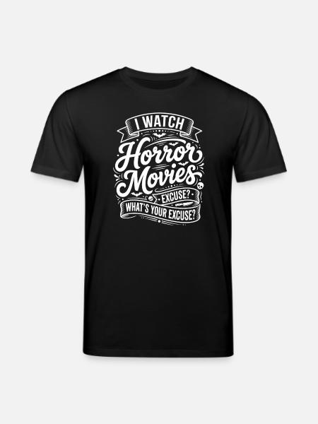 Je regarde des films d’horreur - T-shirt bio CREATOR Stanley/Stella Unisexe - noir