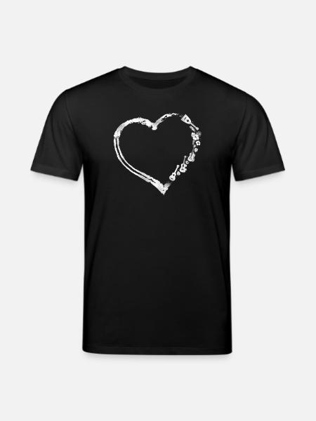 Hawaiian Ukulele Uke Heart - Stanley/Stella Unisex Bio-T-Shirt CREATOR - Schwarz