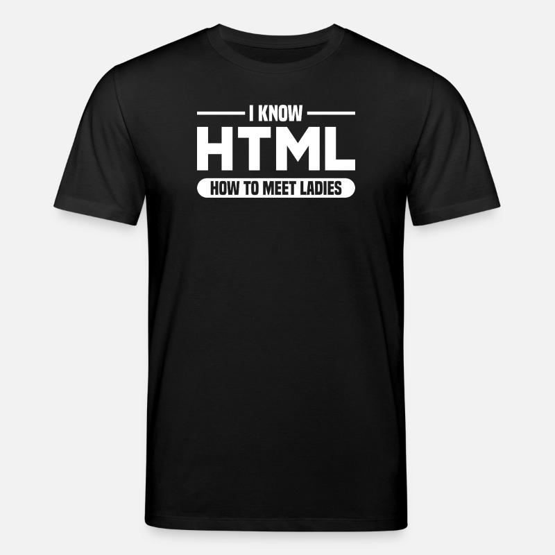 HTML Humor Code Programmierer Spruch - Stanley/Stella Unisex Bio-T-Shirt CREATOR - Schwarz