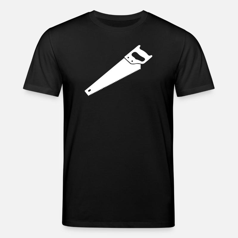 Fuchsschwanz Säge Holzarbeit Vektor - Stanley/Stella Unisex Bio-T-Shirt CREATOR  - Schwarz
