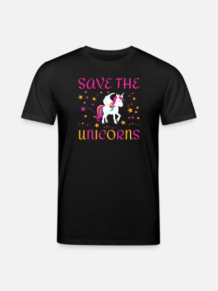 Save the unicorns - Stanley/Stella CREATOR Unisex Organic T-Shirt - black
