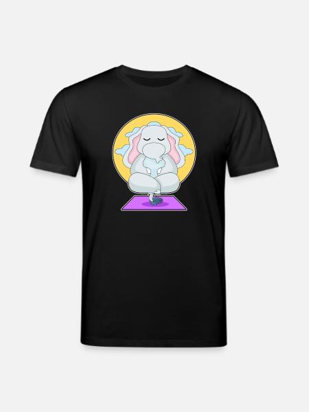 Elephant Yoga Fitness Meditation - Stanley/Stella CREATOR Unisex Organic T-Shirt - black