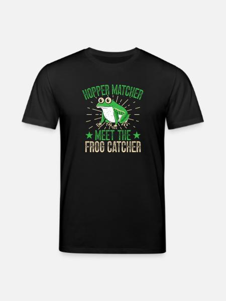 Frog Catcher Hopper Matcher Frog - Stanley/Stella CREATOR Unisex Organic T-Shirt - black