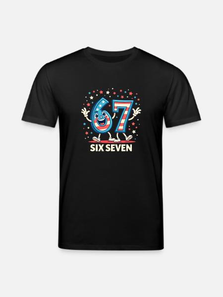US Flag 67 Memes Six Seven - T-shirt bio CREATOR Stanley/Stella Unisexe - noir
