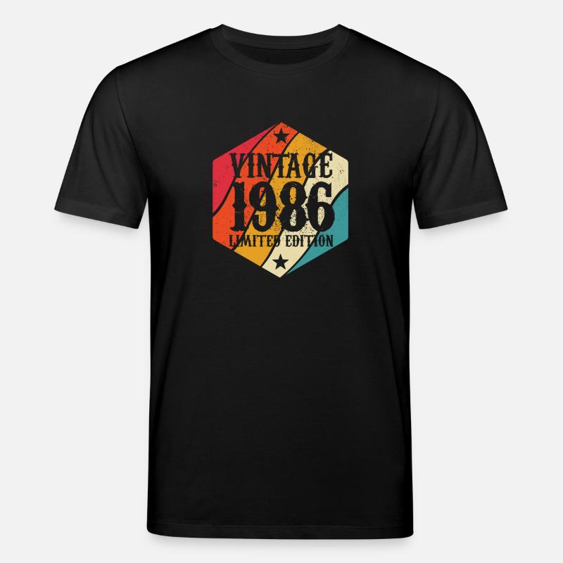 Édition limitée cadeau d’anniversaire 1986 - T-shirt bio CREATOR Stanley/Stella Unisexe - noir
