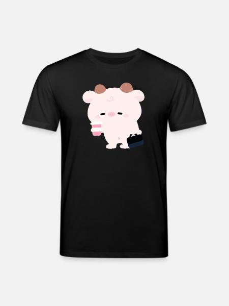 Tried Cow Coffee Run - Stanley/Stella CREATOR Unisex Organic T-Shirt - black