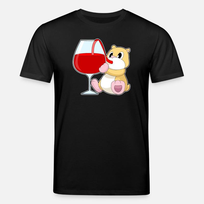 Vin rouge de hamster - T-shirt bio CREATOR Stanley/Stella Unisexe - noir
