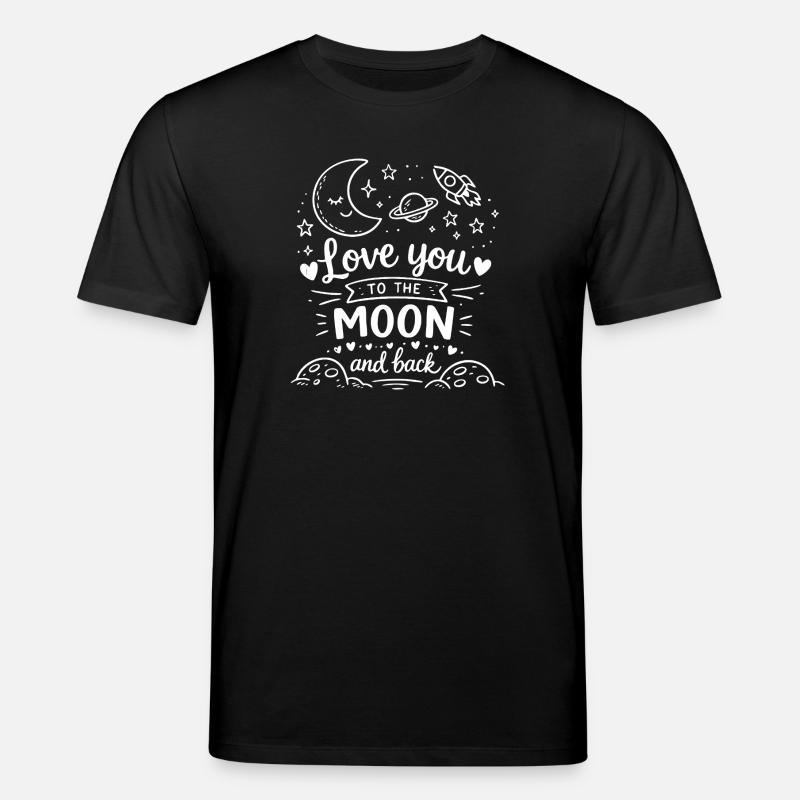 Amour lunaire à la lune - T-shirt bio CREATOR Stanley/Stella Unisexe - noir