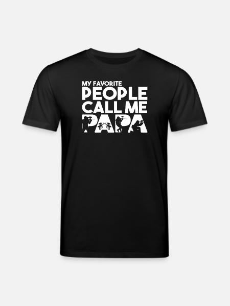 Favorite People Call Me Papa Paintball Dad - Stanley/Stella CREATOR Unisex Organic T-Shirt - black