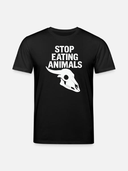 Stop Eating Animals Skull - Stanley/Stella CREATOR Unisex Organic T-Shirt - black