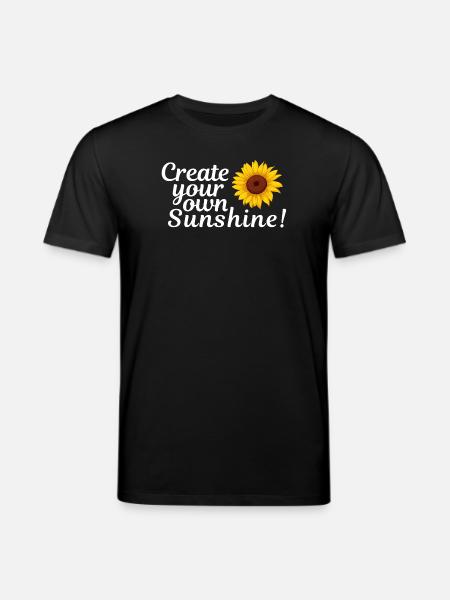 Sonnenblumen-Feeling: Deine eigene Sonne - Stanley/Stella Unisex Bio-T-Shirt CREATOR - Schwarz