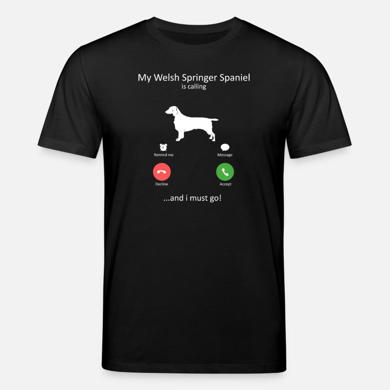Welsh Springer Spaniel ruft lustigen Hund - Stanley/Stella Unisex Bio-T-Shirt CREATOR - Schwarz