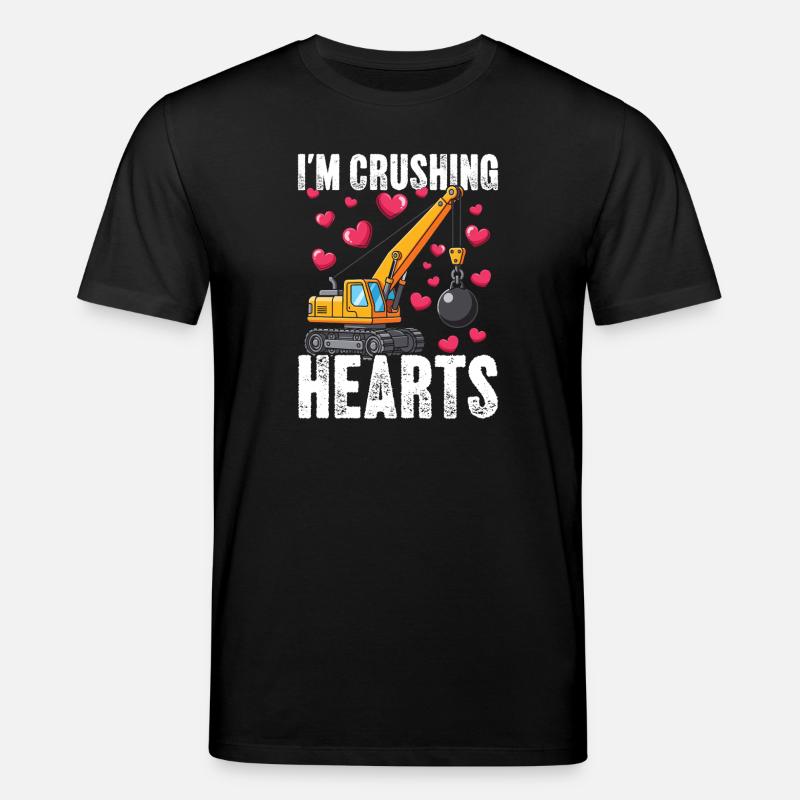 Grue de Cœurs Écrasants - T-shirt bio CREATOR Stanley/Stella Unisexe - noir