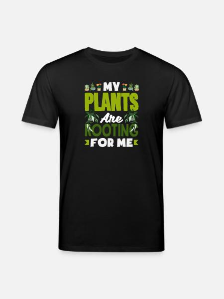 Mine planter hepper på mig Sjovt Ordspil - Stanley/Stella CREATOR økologisk unisex-T-shirt - sort