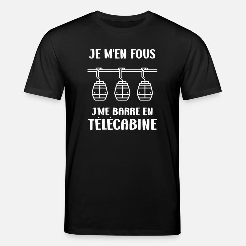 Focus en télécabine à trois cabines - T-shirt bio CREATOR Stanley/Stella Unisexe - noir
