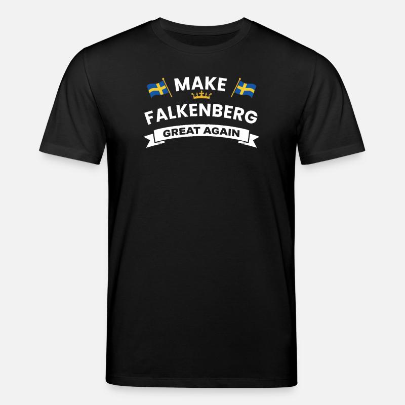 Falkenberg Flag Crown Design - Stanley/Stella CREATOR Unisex Organic T-Shirt - black