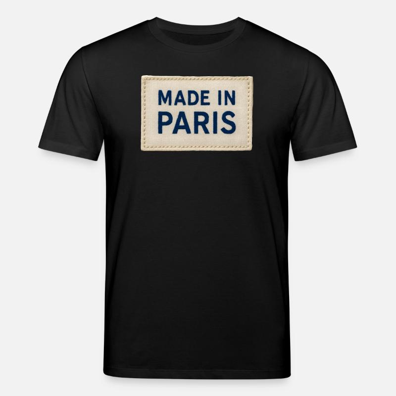 Made in Paris Fabric Patch - Stanley/Stella Unisex Bio-T-Shirt CREATOR - Schwarz
