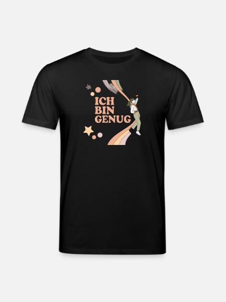 Ich bin Genug – Pastell Regenbogen Held - Stanley/Stella Unisex Bio-T-Shirt CREATOR - Schwarz