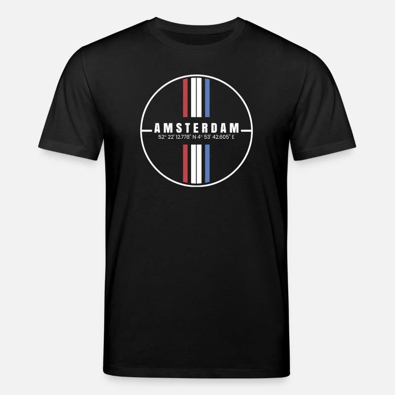 Amsterdam Coordinates - Stanley/Stella CREATOR Unisex Organic T-Shirt - black