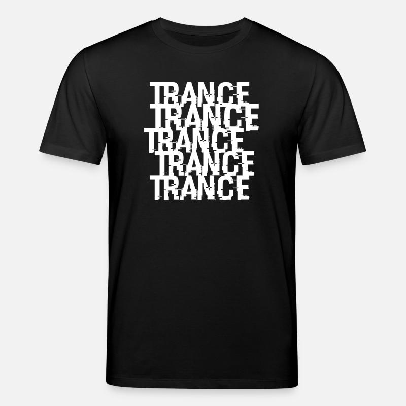 Trance Typographic Pattern - Stanley/Stella CREATOR Unisex Organic T-Shirt - black