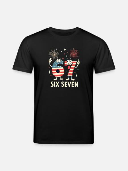 US Flag 67 Memes Six Seven - T-shirt bio CREATOR Stanley/Stella Unisexe - noir