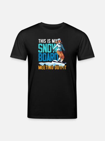 Snowboarden Snowboardtreffen Sessellift - Stanley/Stella Unisex Bio-T-Shirt CREATOR - Schwarz