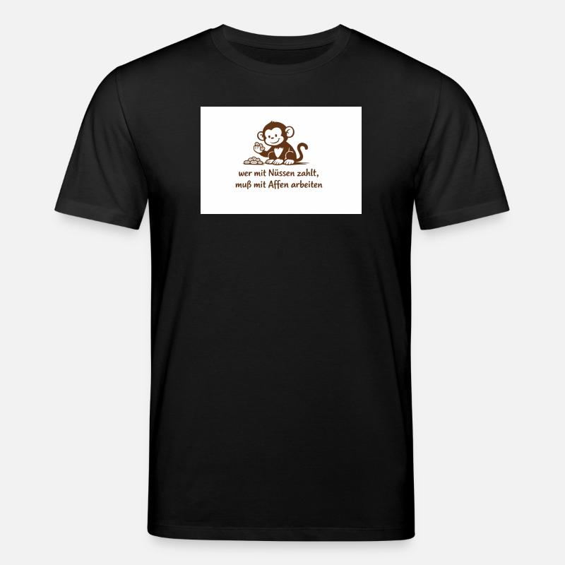 Arbeiteraffe_mit_Erdnuessen - Stanley/Stella Unisex Bio-T-Shirt CREATOR  - Schwarz
