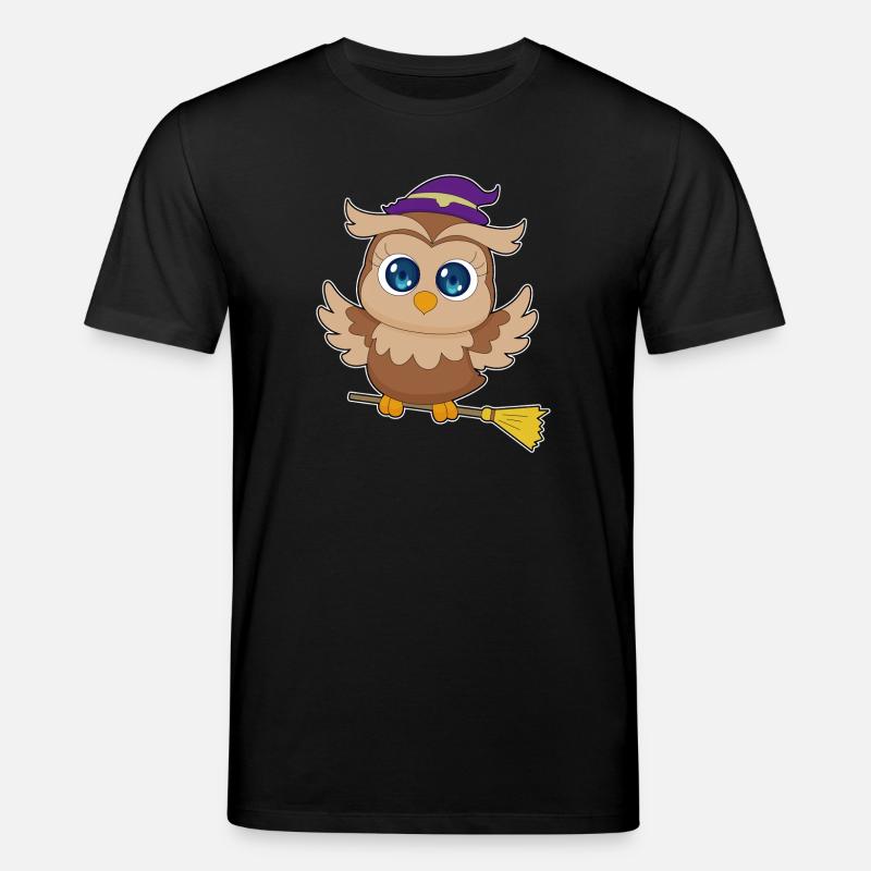 Eule Halloween Hexe - Stanley/Stella Unisex Bio-T-Shirt CREATOR  - Schwarz