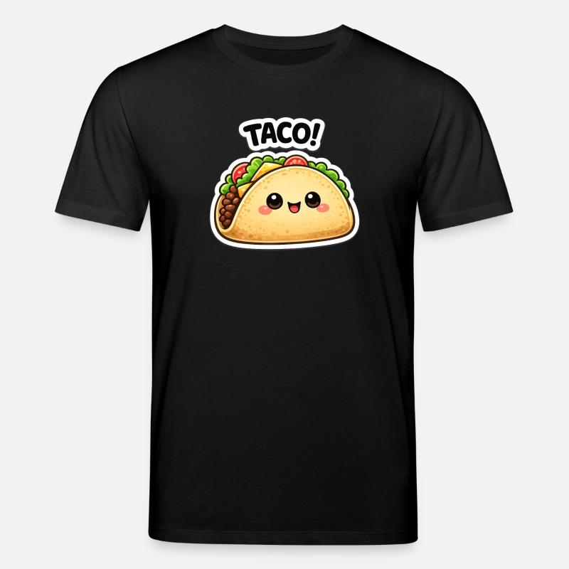 Kawaii-Taco mit süßem Gesicht - Stanley/Stella Unisex Bio-T-Shirt CREATOR  - Schwarz
