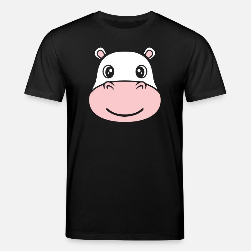 Nilpferd Kopf Gesicht Maske Lächeln - Stanley/Stella Unisex Bio-T-Shirt CREATOR - Schwarz