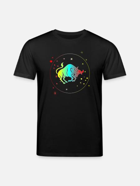 Stier-Astrologie-Horoskop-Sternzeichen - Stanley/Stella Unisex Bio-T-Shirt CREATOR  - Schwarz