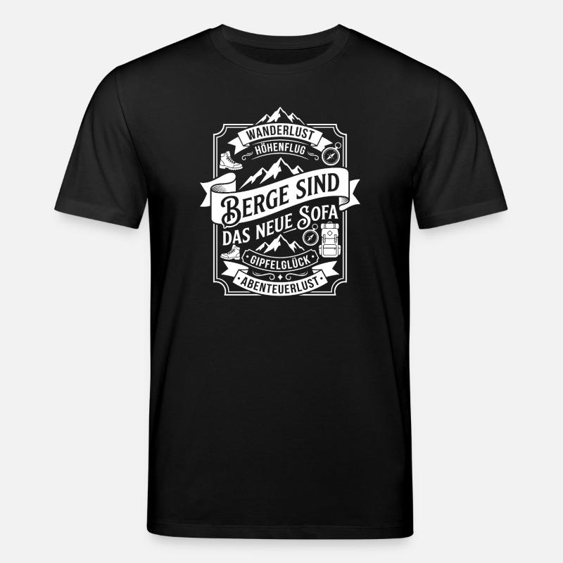 Berge Sind Das Neue Sofa - Stanley/Stella Unisex Bio-T-Shirt CREATOR - Schwarz