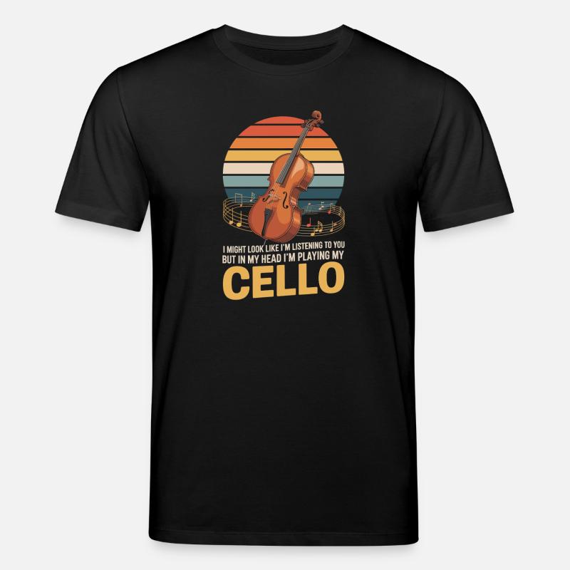 Jouer de mon violoncelle - T-shirt bio CREATOR Stanley/Stella Unisexe - noir