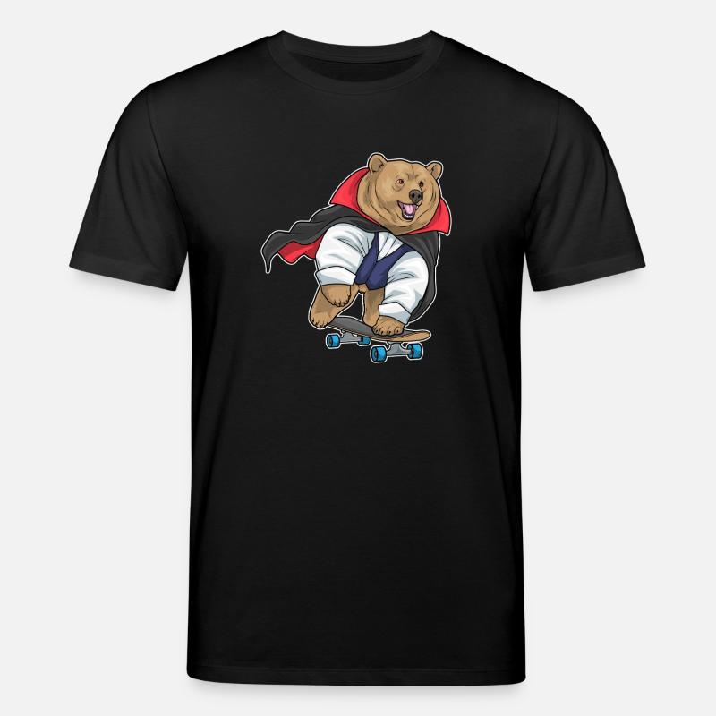 Bär Halloween Skateboard - Stanley/Stella Unisex Bio-T-Shirt CREATOR - Schwarz