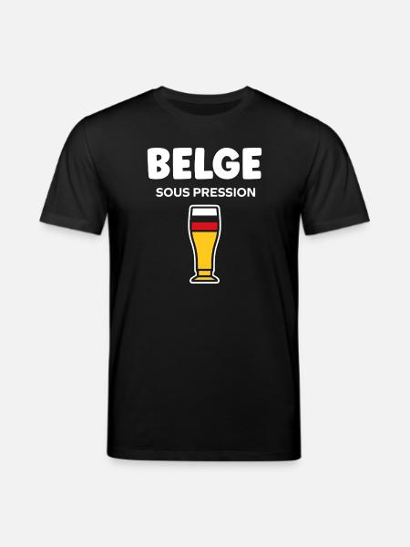 Belgian Pressure Glass Beer - Stanley/Stella CREATOR Unisex Organic T-Shirt - black