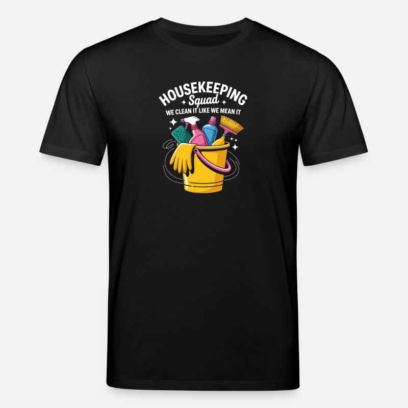 Lustiges Putzen Design - Stanley/Stella Unisex Bio-T-Shirt CREATOR  - Schwarz