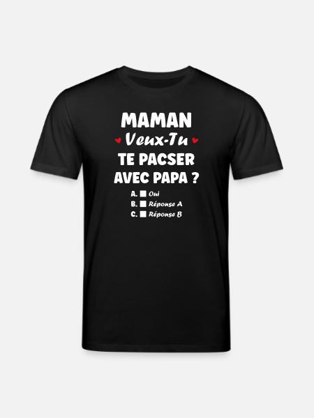 Mor, vil du indgå i et registreret partnerskab med far? - Stanley/Stella CREATOR økologisk unisex-T-shirt - sort
