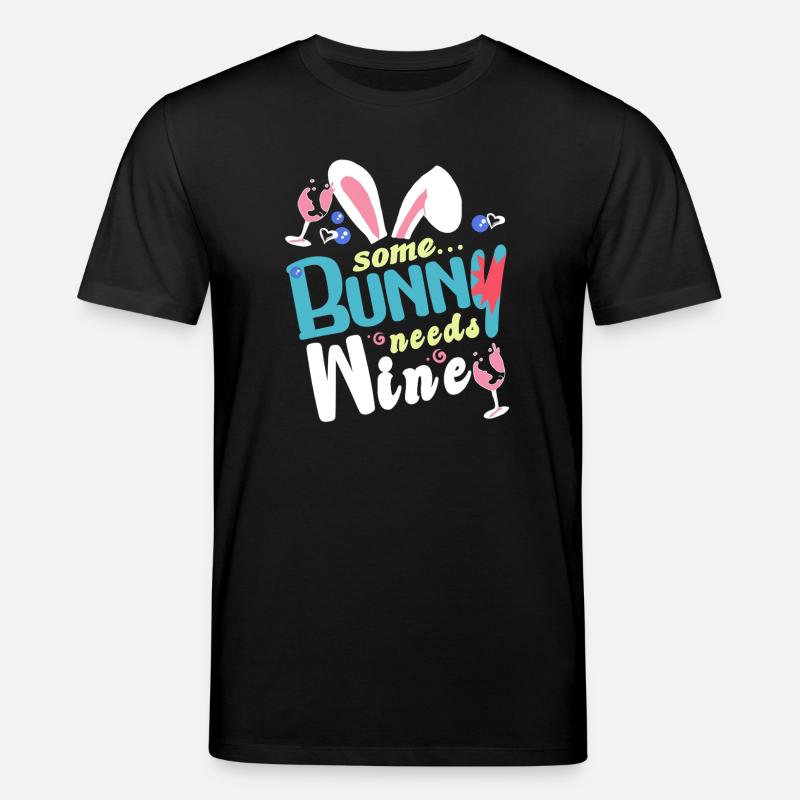 Some rabbit needs some wine - Stanley/Stella CREATOR Unisex Organic T-Shirt - black