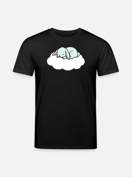 Sleeping Rabbit on Cloud Dream - Stanley/Stella CREATOR Unisex Organic T-Shirt - black