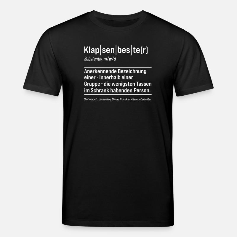 Klapsenbester Definition Fun Sprüche - Stanley/Stella Unisex Bio-T-Shirt CREATOR  - Schwarz