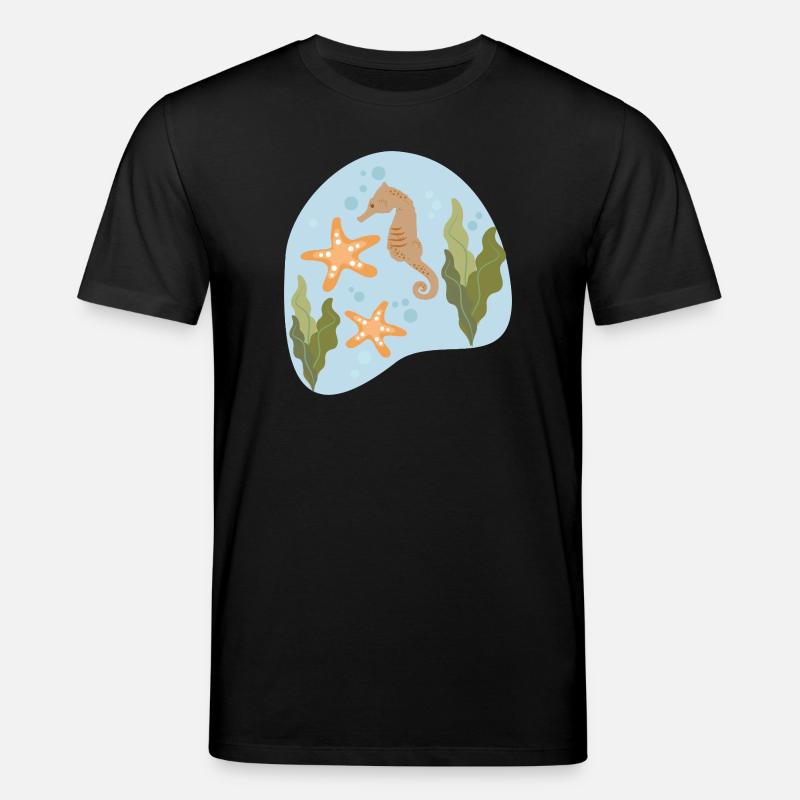 Seepferdchen - Stanley/Stella Unisex Bio-T-Shirt CREATOR  - Schwarz