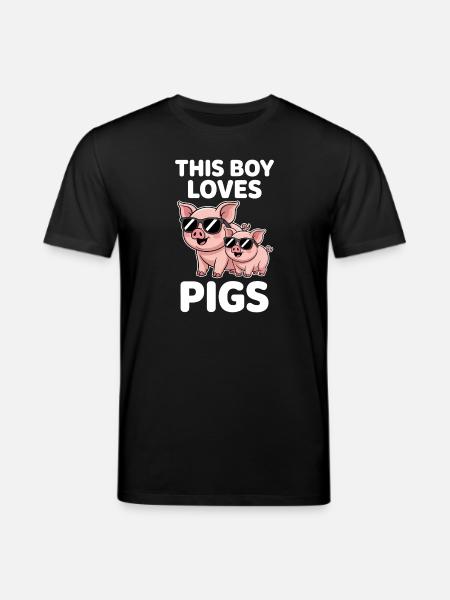 Pig Sayings Pig Funny Pigs Gift - Stanley/Stella CREATOR Unisex Organic T-Shirt - black