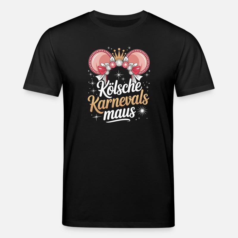 Kölsche Karnevalsmaus Karneval Köln Kölner Maus - Stanley/Stella Unisex Bio-T-Shirt CREATOR - Schwarz
