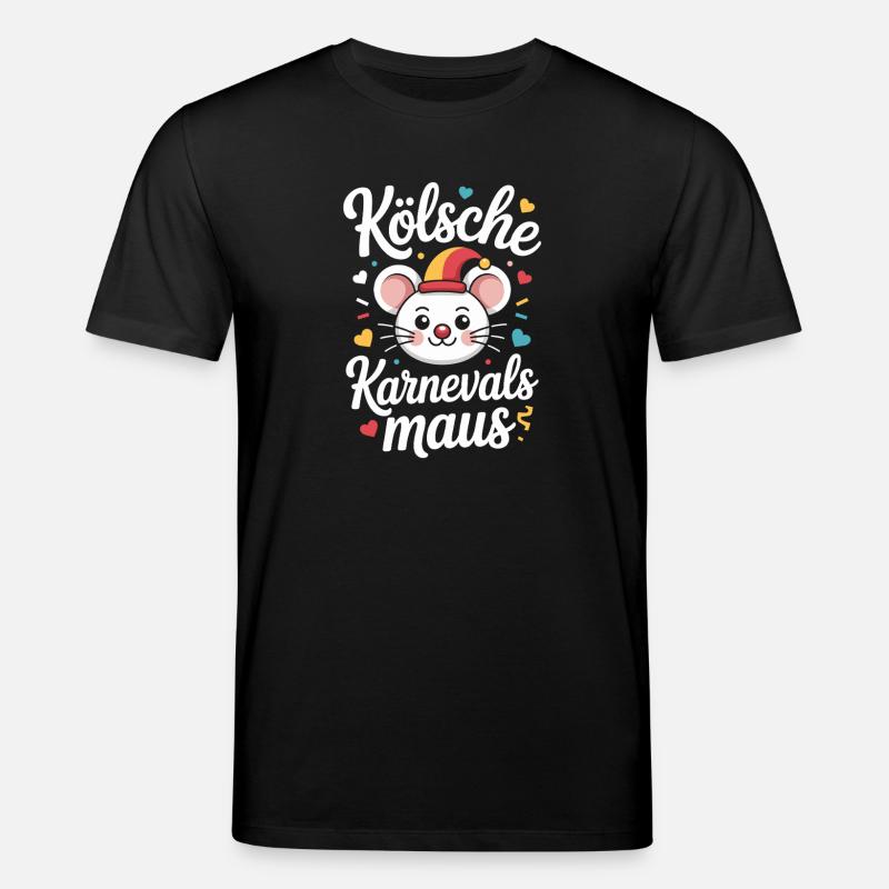 Kölsche Karnevalsmaus Karneval Köln Kölner Maus - Stanley/Stella Unisex Bio-T-Shirt CREATOR - Schwarz