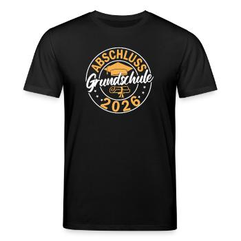 Abschluss Grundschule 2026 - Stanley/Stella Unisex Bio-T-Shirt CREATOR  - Schwarz - Vorne - Alina (178cm) & Michal (187cm)